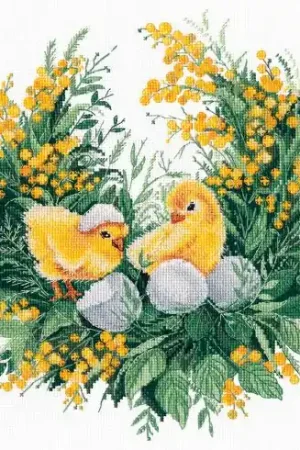 Promo Stagionale kit ricamo a punto croce - Nido in primavera - Oven