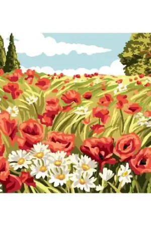 Prezzo Di Fabbrica Canovaccio antico - Campo di papaveri - Luc Créations