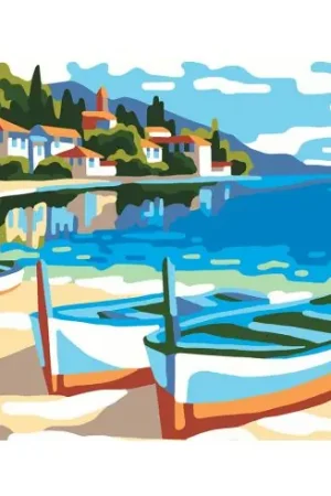 Canovaccio antico - Attracco in spiaggia - Collection d'Art Offerta