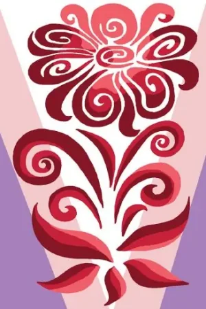 Kit di tela per bambini - Fiore roso - Luc Créations Prezzo Basso