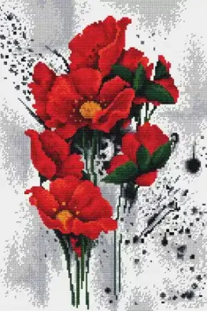 kit ricamo a punto croce - I papaveri - Luca-S Offerta Lampo