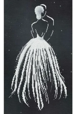 Subito Disponibile kit ricamo a punto croce - Donna in bianco - Nova Sloboda