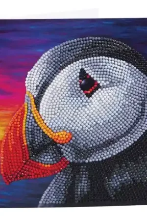 Carta con ricamo a diamante - Tramonto di pulcinella - Crystal Art D.I.Y Offerta Limitata