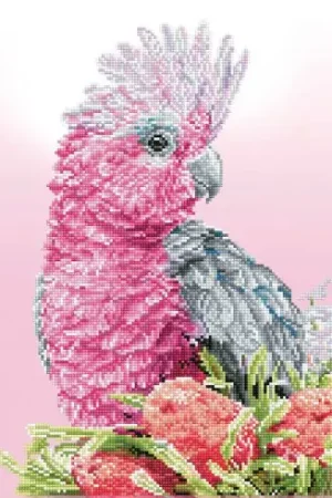 A Buon Prezzo Kit ricamo diamante - Galah rosa e banksie - Diamond Dotz