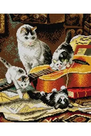 Super Prezzo Canovaccio antico - Gattini dispettosi - Orchidéa