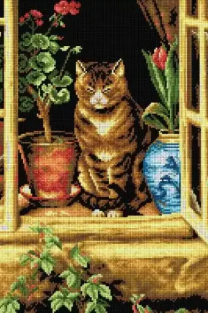 Canovaccio antico - Gatto alla finestra - Orchidéa Occasione