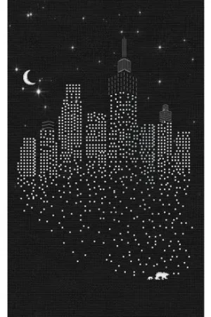 Non Perdere kit ricamo a punto croce - Città di notte - Nova Sloboda