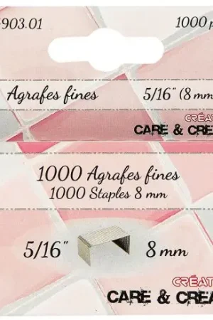 Direttamente Dal Produttore Accessorio creativo - 1000 graffe fini 8 mm - Care and Create