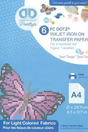 Non Perdere Tela diamantata - 6 fogli di trasferimento A4 - Diamond Dotz Freestyle