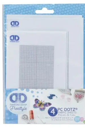 Tela diamantata - 4 pezzi di tessuto da tagliare a diamante - Diamond Dotz Freestyle Più Venduto