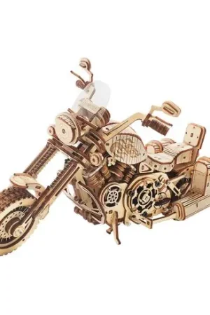 Offerta Del Giorno Puzzle meccanico in legno 3D - Moto retrò - ROKR
