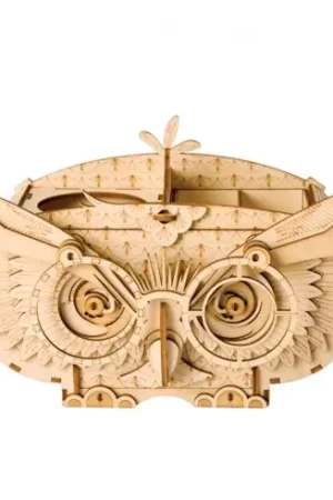 Puzzle in legno 3D - Scatola portaoggetti gufo - ROKR Must-Have