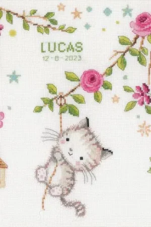 kit ricamo a punto croce - Gattino impertinente - Vervaco Ultime Pezzi