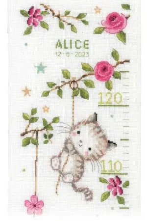 Kit di metri crescita da ricamo - Gattini impertinenti - Vervaco Occasione