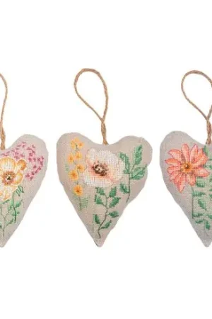 Kit di ornamenti da ricamare - Kit di 3 ricami - Fiori selvatici - Vervaco Ordina Subito