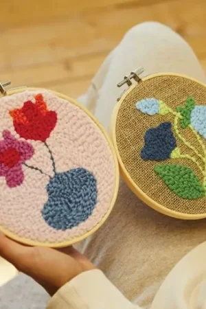 Kit ago broderie punch - Fiori delicati - DMC Bestseller