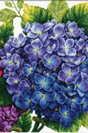 Offerta kit ricamo a punto croce - Ortensie - Ladybird