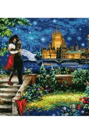 kit ricamo a punto croce - Appuntamento romantico a Londra - Magic Needle Professionale