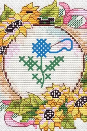 kit ricamo a punto croce - Telaio tondo - MP Studia Must-Have