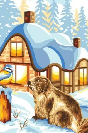 Più Venduto Canovaccio antico - Casetta invernale - Luc Créations