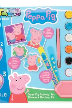 Ultime Pezzi Kit di ricamo a diamante per bambini - Peppa Pig - 6 creazioni - Dotzies