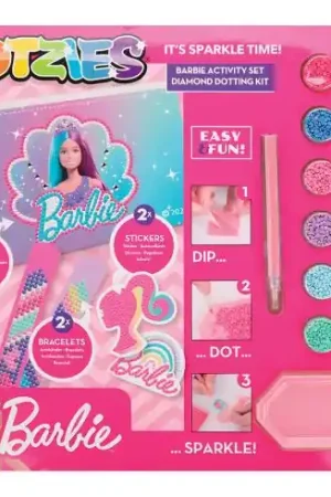 Novità Kit di ricamo a diamante per bambini - Barbie - 5 disegni - Dotzies