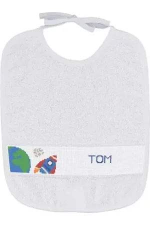 Kit bavaglino da ricamo - Nello spazio - Princesse Ultime Pezzi