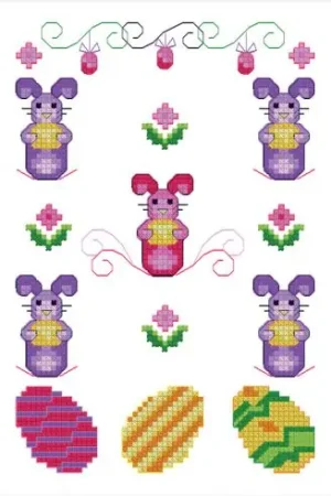 kit ricamo a punto croce - Pasqua - Luc Créations Spedito Oggi