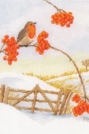 kit ricamo a punto croce - Paesaggio d'inverno - Lanarte Offerta Speciale