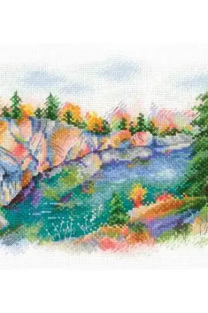 kit ricamo a punto croce - Parco del Monte Ruskeala - MP Studia Solo Oggi