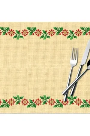 Più Venduto Kit set da tavolo da ricamare - piccoli fiori - Luc Créations