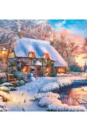 puzzle - Casetta invernale - 500 pezzi - Castorland Quantità Limitata