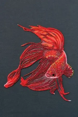 Kit di ricamo con perline - Pesce rosso - Abris Art Esclusivo