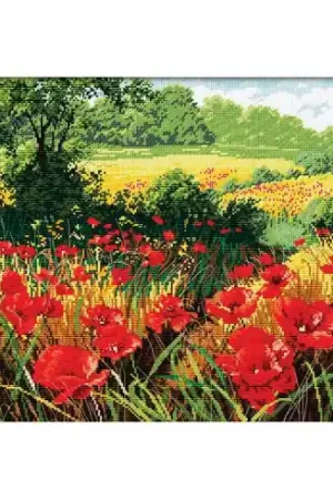 kit ricamo a punto croce - Campo di papaveri - Abris Art Compra Online