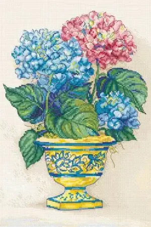 Nuova Collezione kit ricamo a punto croce - Fiori di ortensia - Letistitch