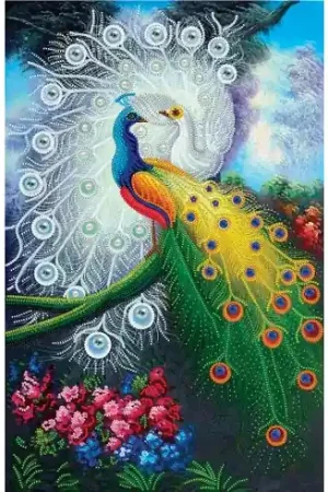 Compra Oggi Stesso Kit di ricamo con perline - Pavoni felici - Nova Sloboda