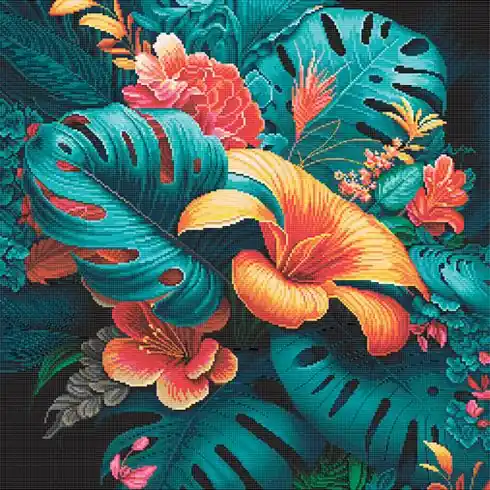 kit ricamo a punto croce - Esotica - Nova Sloboda Offerta Speciale