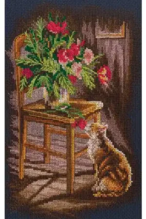 Ultime Pezzi kit ricamo a punto croce - Bouquet di gatti - RTO