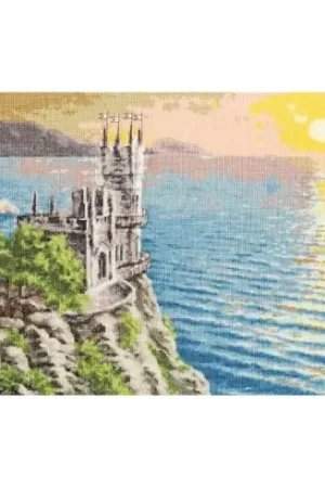 kit ricamo a punto croce - Chateau sul mare - Toison d'or Prezzo Basso