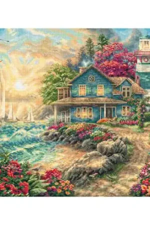 Più Venduto kit ricamo a punto croce - Alba in riva al mare - Letistitch