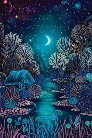 Kit di ricamo con perline - Notte stellata - Nova Sloboda Spedito Oggi