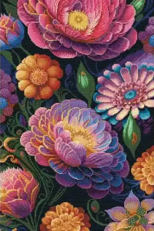 Quantità Limitata kit ricamo a punto croce - Varietà floreale - Nova Sloboda