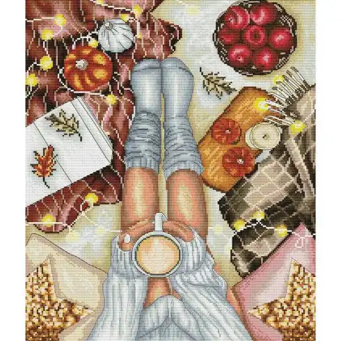 kit ricamo a punto croce - Rituale d'autunno - Nova Sloboda Promozione Esclusiva