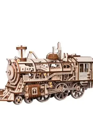 Reso Gratuito Puzzle meccanico in legno 3D - locomotiva - ROKR