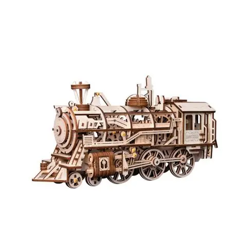 Reso Gratuito Puzzle meccanico in legno 3D - locomotiva - ROKR