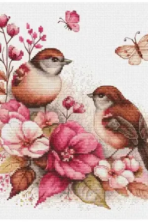 Quantità Limitata kit ricamo a punto croce - Uccelli di primavera - Luca-S