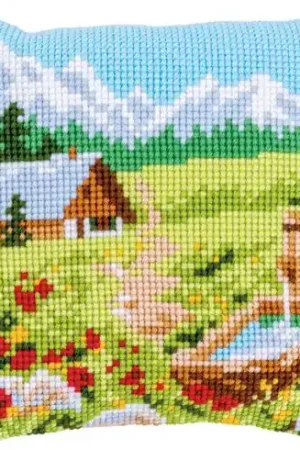 Kit cuscino fori grossi - Prato di montagna - Vervaco Spedizione Espresso