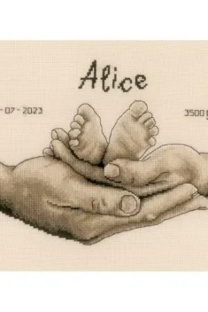 Spedito Oggi kit ricamo a punto croce - Mani e piedi - Vervaco