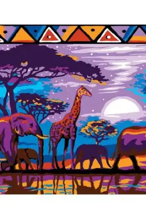 Popolare Canovaccio antico - Colori dell'Africa - Luc Créations