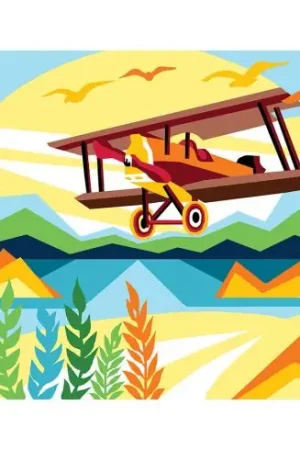 Spedito Oggi Canovaccio antico - In volo sul lago - Luc Créations